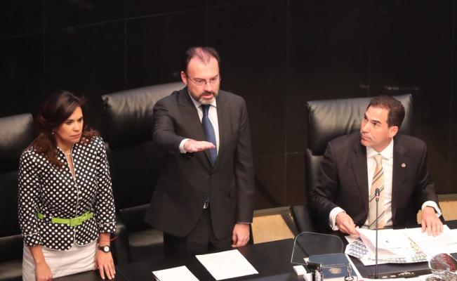 Videgaray comparece en el Senado por relación con EU