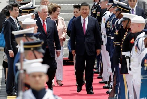 El presidente de China llega a EU para reunirse con Trump