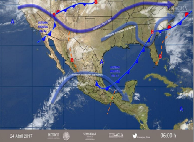 Se prevén tormentas fuertes en Puebla, Veracruz, Tabasco y Chiapas