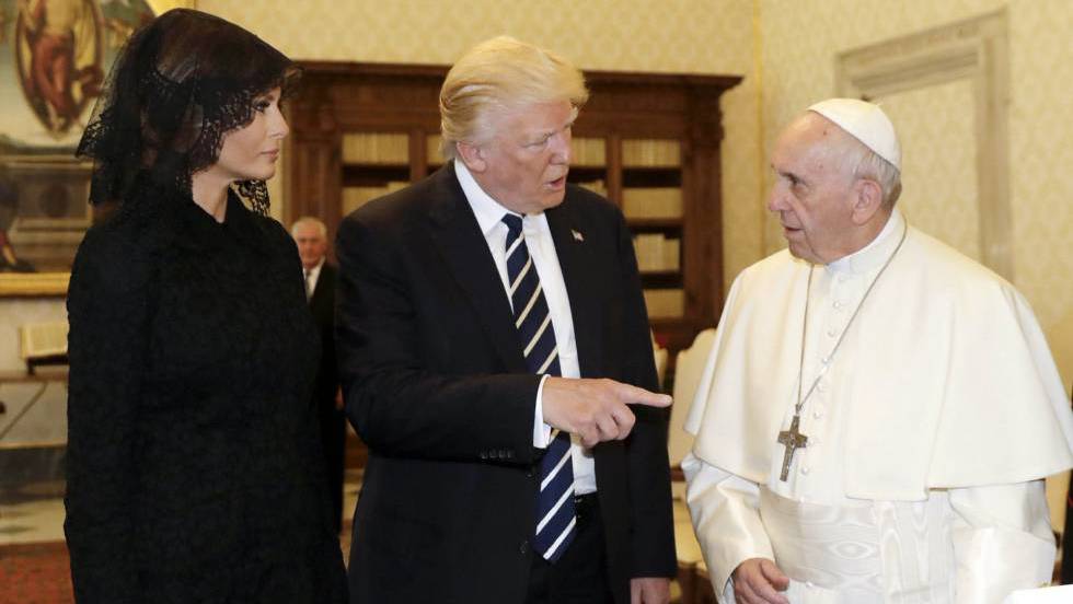 Papa Francisco recibe a los Trump en el Vaticano