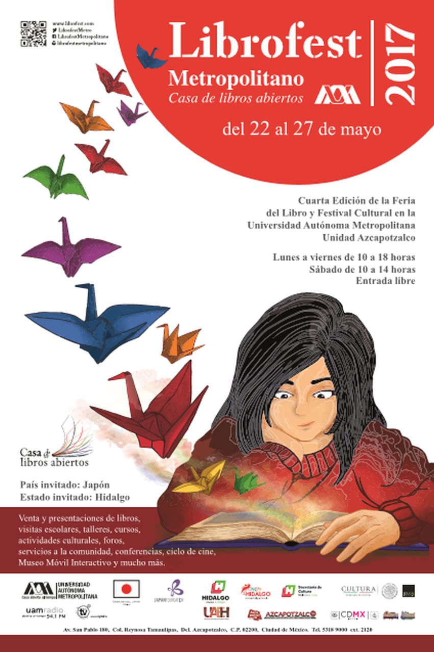 Cartel de Librofest Metropolitano de la UAM tiene inspiración en una leyenda japonesa