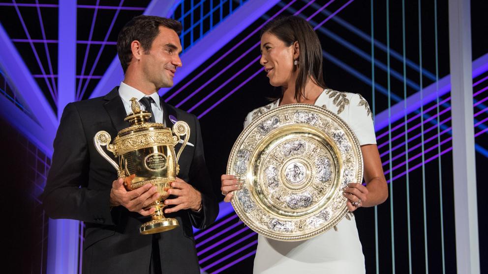 Tras coronarse en Wimbledon, Federer y Muguruza en ascenso del ranking mundial