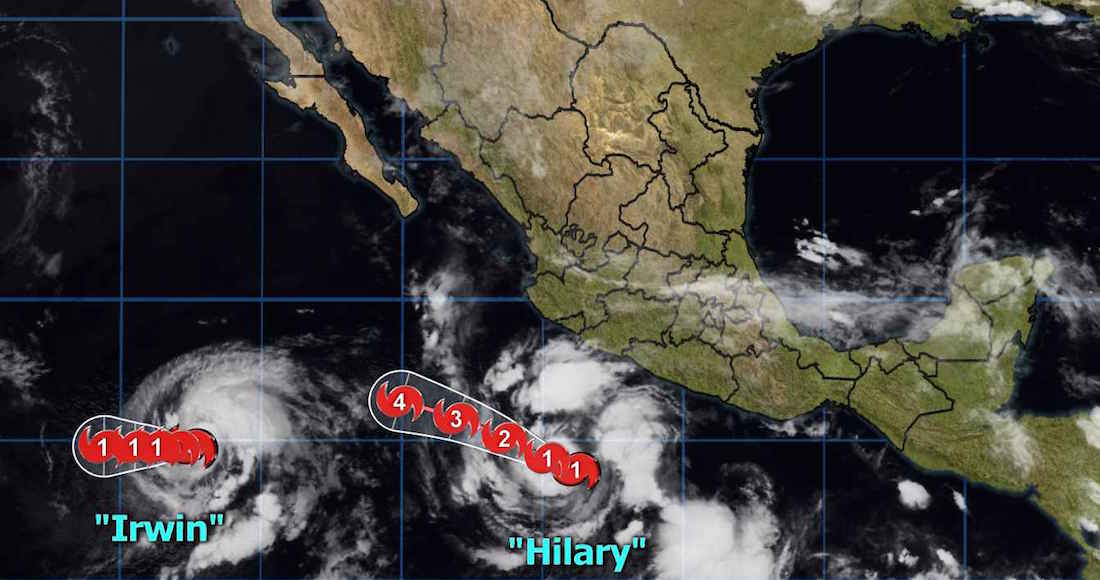 Se forma el huracán “Hilary” en costas del Pacífico mexicano