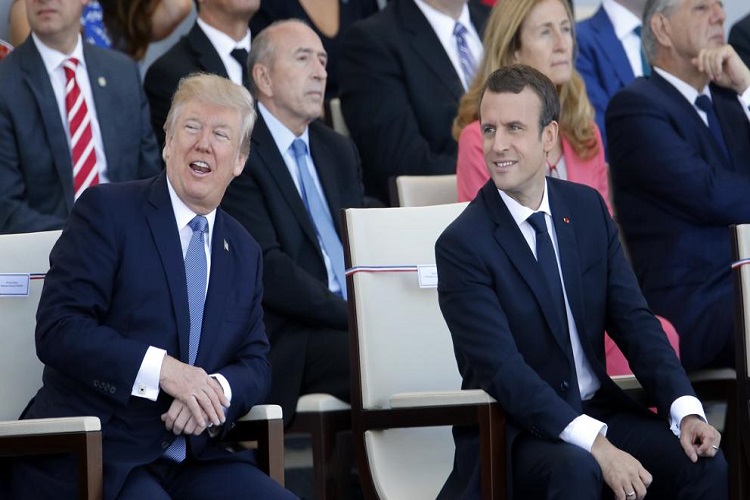 Al ritmo de Daft Punk, Macron celebra el 14 de julio
