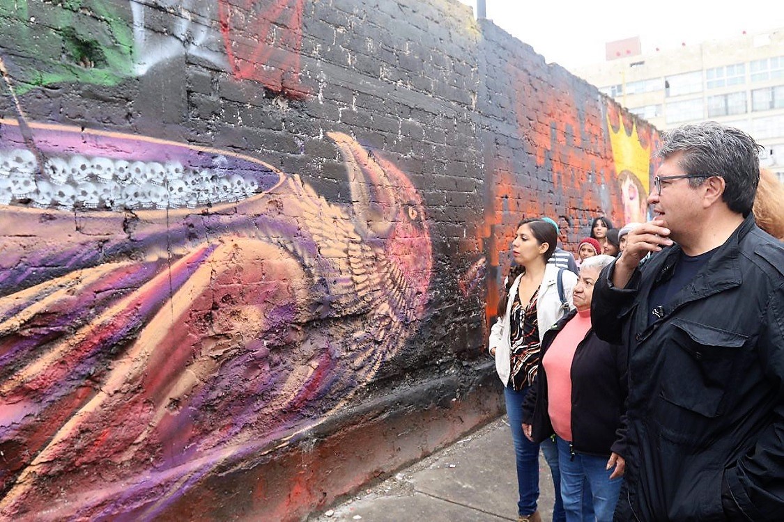 Erradican con arte urbano tiradero a cielo abierto en calles del Centro