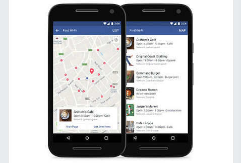 Facebook te dice en dónde hay WiFi gratis
