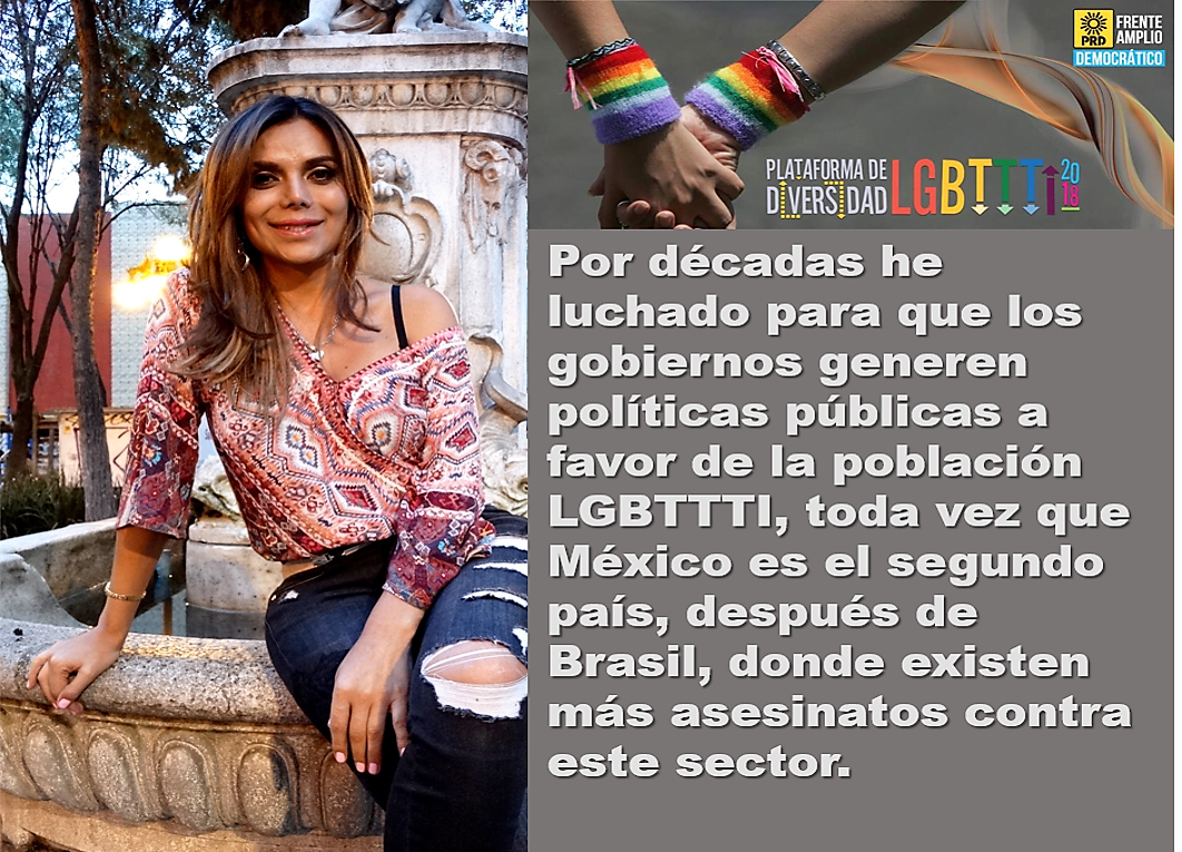 Incluirá Frente Amplio Democrático agenda de diversidad sexual: Diana Sánchez Barrios