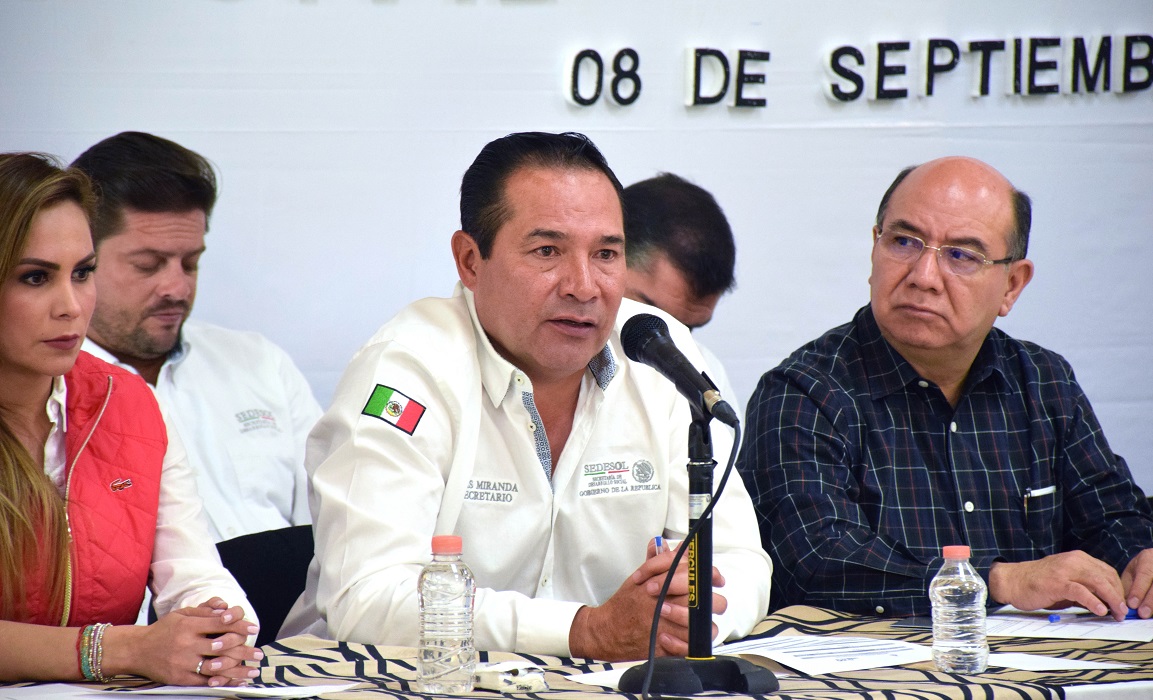 El titular de la Sedesol se encuentra en Chiapas para brindar atención a la población en zonas dañadas por el sismo