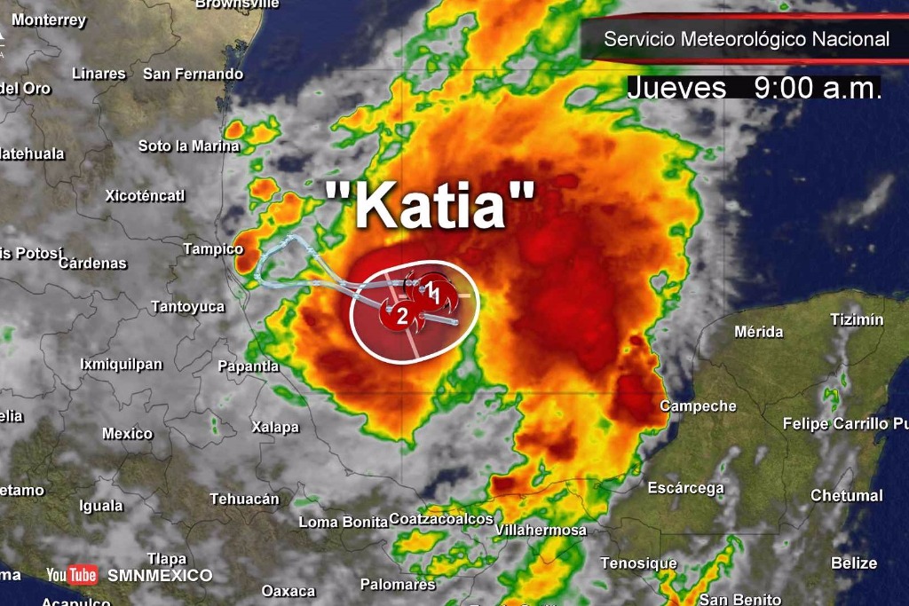 “Katia” causa afectaciones en Veracruz; tocará tierra el viernes