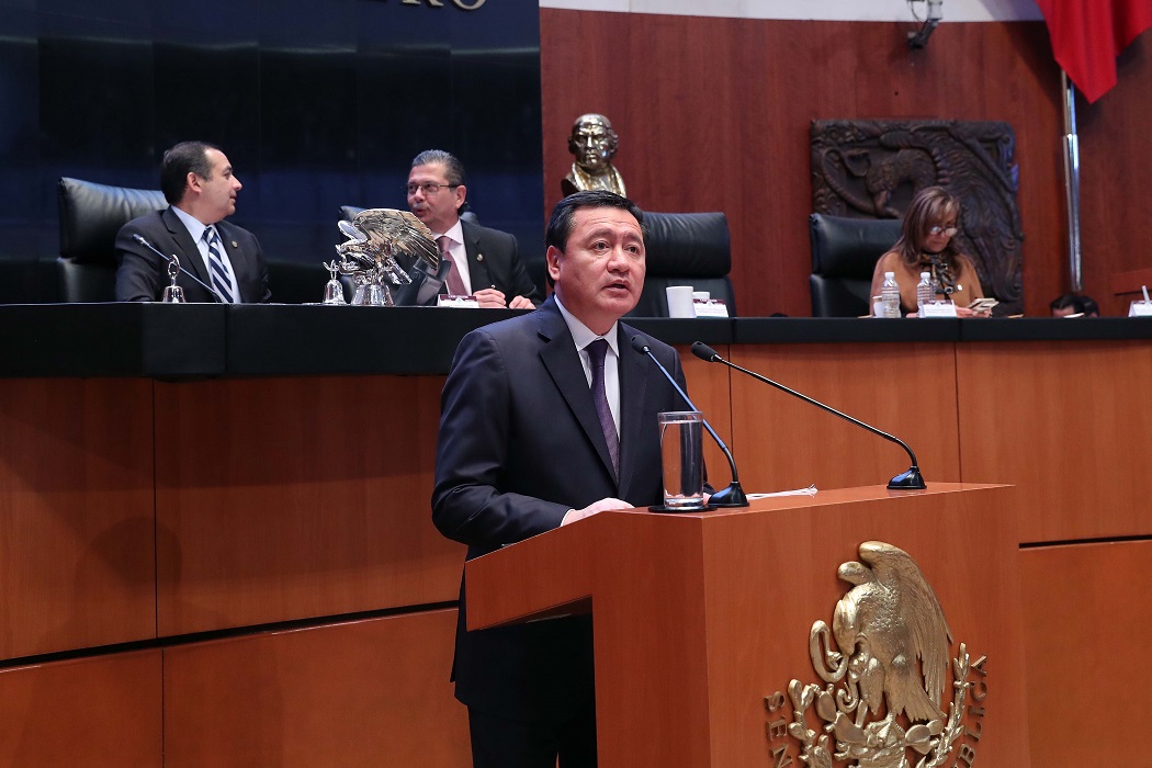 Reprocha Osorio Chong ante el Senado que nadie vea los logros del Gobierno