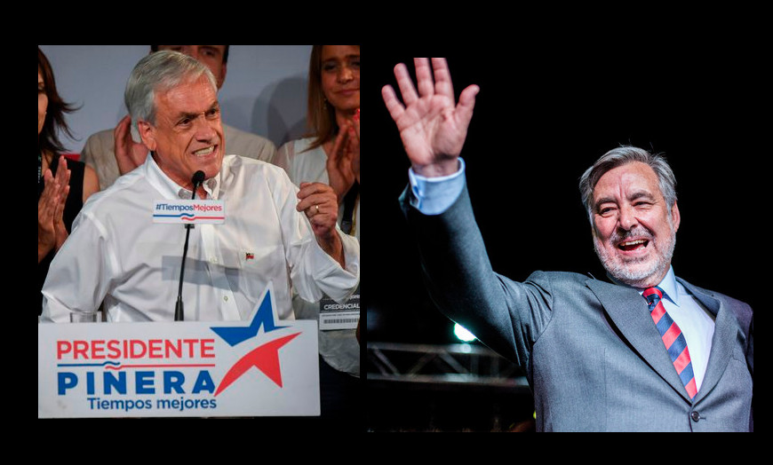 Piñera y Guillier, a segunda vuelta presidencial en Chile