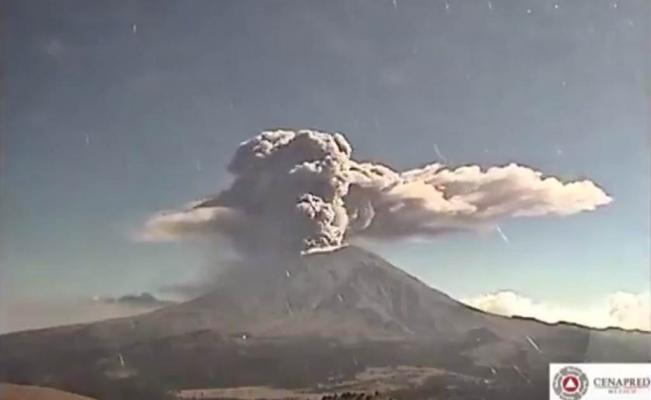 Volcán Popocatépetl registra la actividad más grande desde 2013