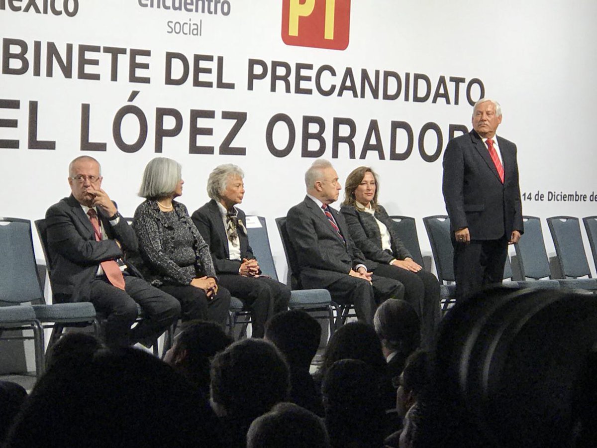 AMLO presenta a su propuesta de gabinete presidencial