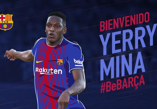 Yerry Mina, el primer colombiano que juega con el Barcelona