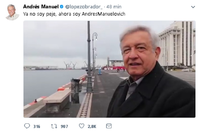 “Ahora soy Andrés Manuelovich”, se burla AMLO de acusaciones sobre apoyo de Rusia (+video)