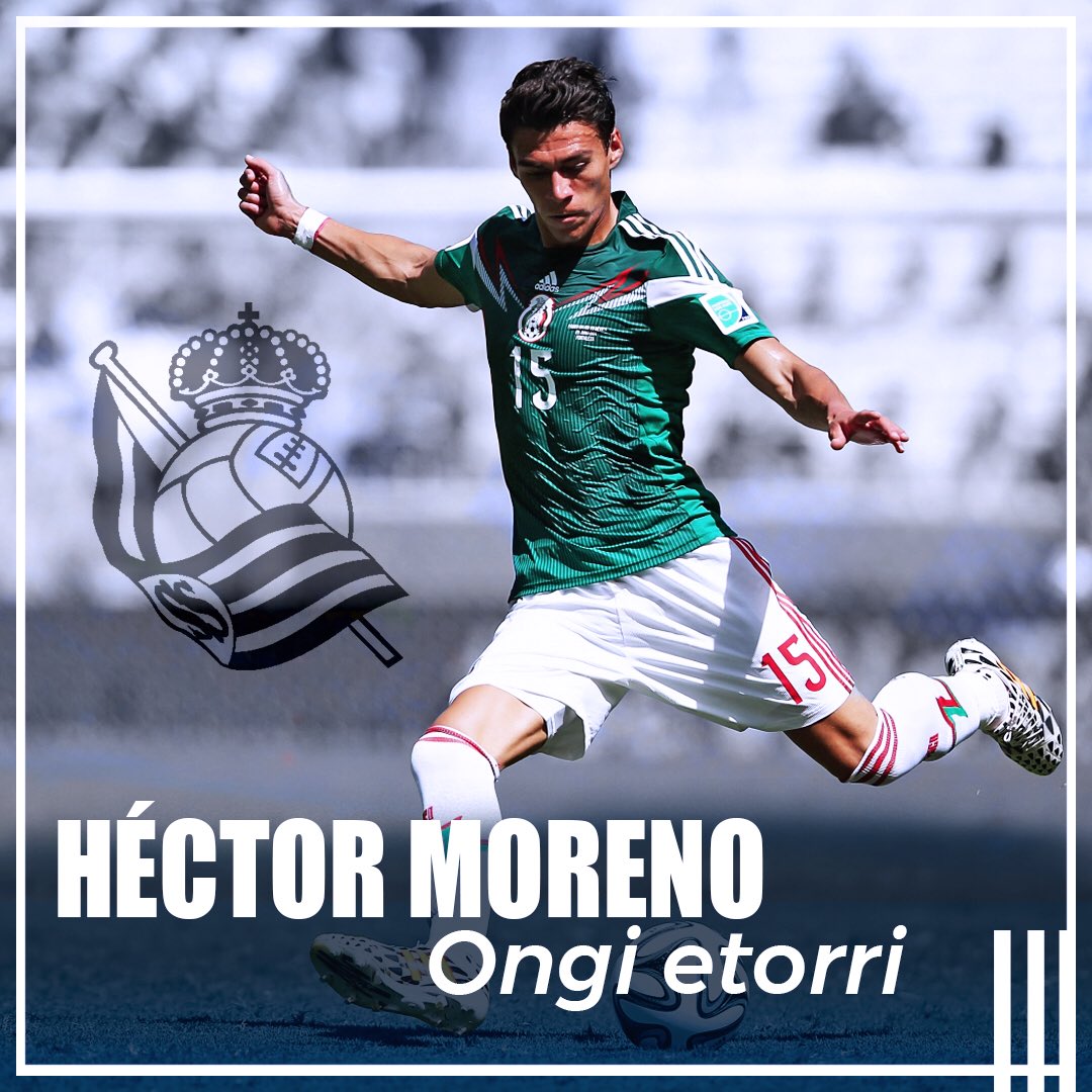 Héctor Moreno, nuevo jugador de la Real Sociedad