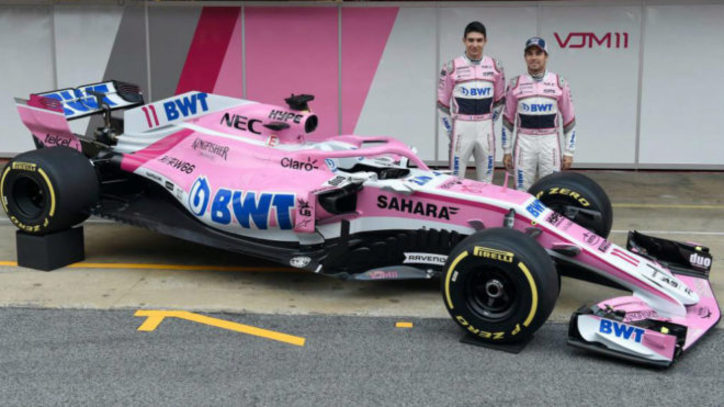 ‘Checo’ Pérez presenta el nuevo Force India para la temporada 2018