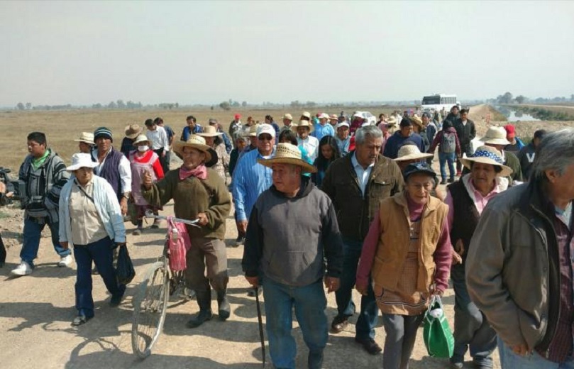 Propietarios exigen devolución de sus tierras, ubicadas en la zona del NAICM