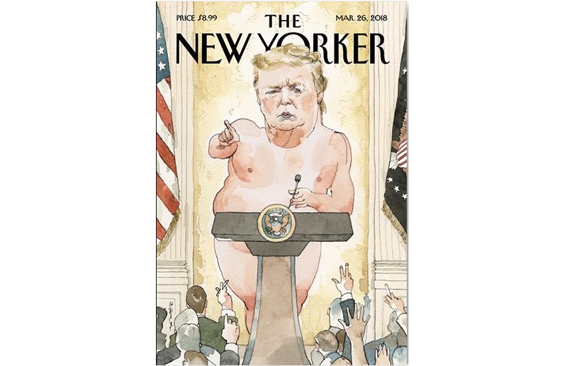 En nueva portada, The New Yorker ‘desnuda’ a Donald Trump ante la prensa