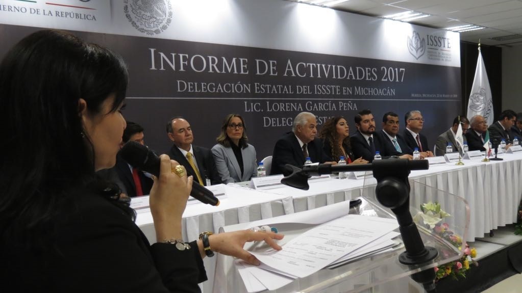 Rinde Informe de Actividades 2017 delegada del ISSSTE en Michoacán
