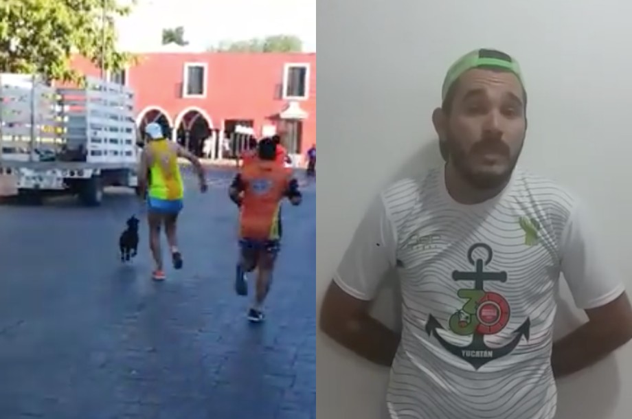 “Actué sin pensar”: maratonista que pateó a un perro en Yucatán
