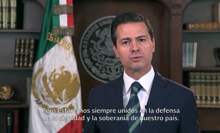 Estamos listos para negociar, pero siempre con respeto: Peña Nieto a Trump