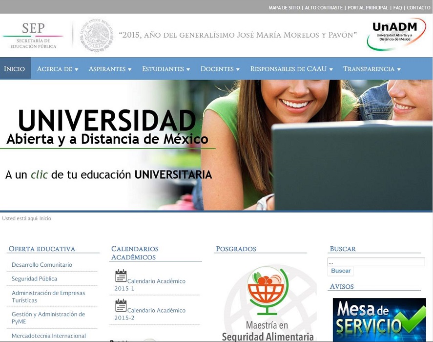 Define Universidad Abierta y a Distancia de México (UnADM) estrategias de crecimiento y fortalecimiento de su servicio