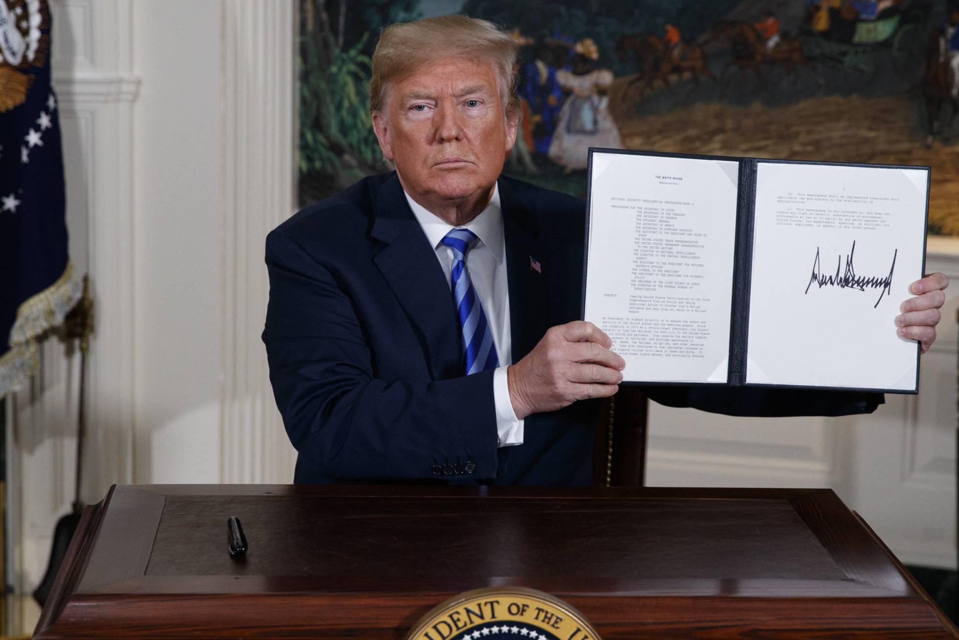 Trump anuncia que Estados Unidos abandona acuerdo nuclear con Irán