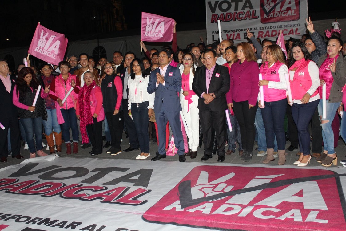 Con la toma del palacio legislativo en Toluca arranca la campaña de Vía Radical