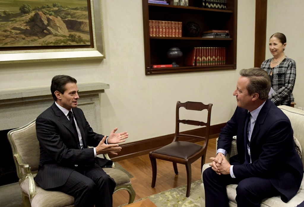 Peña Nieto se reúne con David Cameron, exprimer ministro de Reino Unido