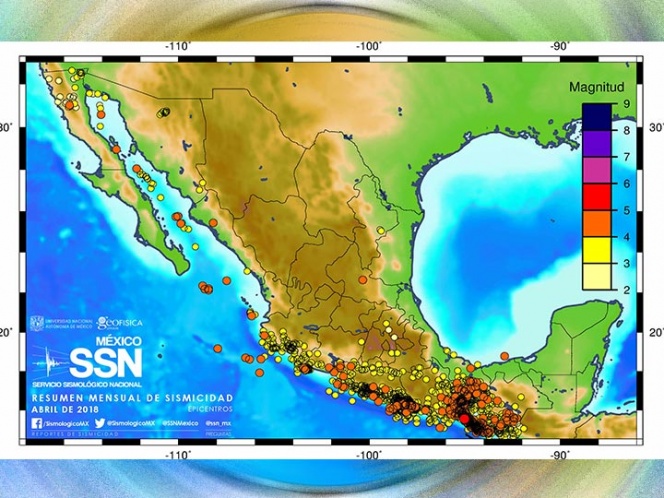 En abril, hubo 2 mil 435 temblores en el país: Sismológico Nacional