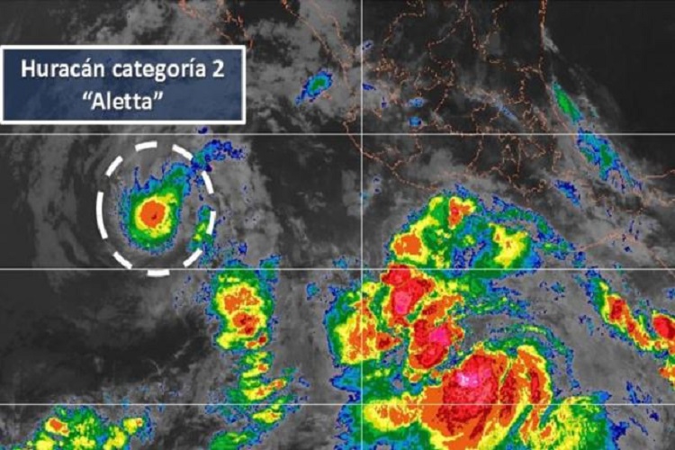 Aletta se debilita a tormenta tropical y continúa alejándose del país