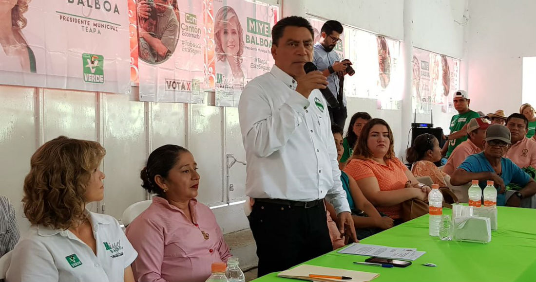 Por apoyar a AMLO, PVEM retira candidatura a Óscar Cantón a la gubernatura de Tabasco