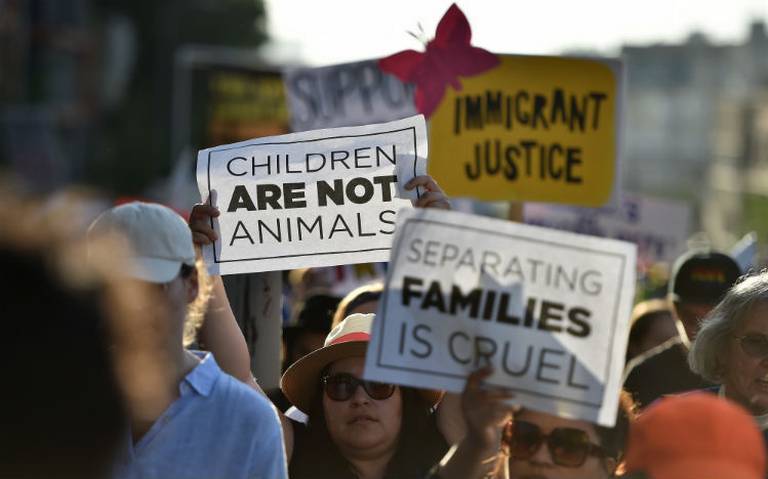 Manifestantes exigen la liberación de los menores retenidos en Estados Unidos