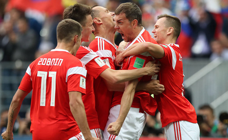 Rusia celebra su segunda victoria en el Mundial 2018