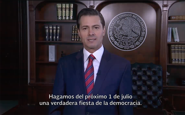La mejor forma de rechazar la violencia es ir a votar: Peña Nieto