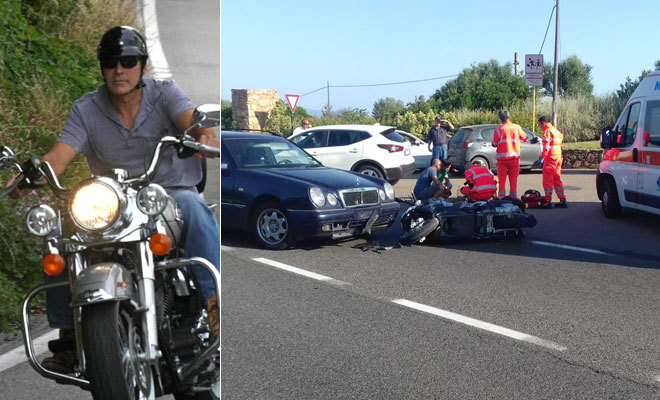 George Clooney sufre leves lesiones tras accidente de moto