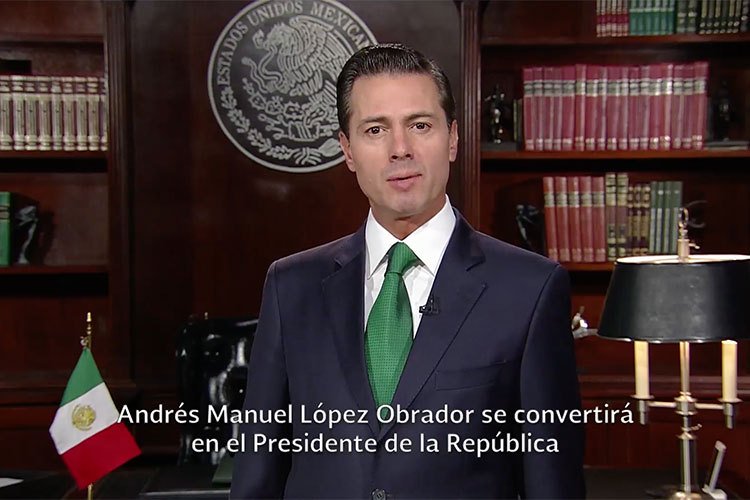 Peña Nieto reconoce el triunfo de López Obrador; garantiza una transición ordenada