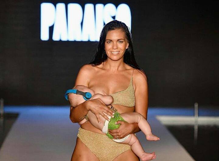 Mara Martin es la modelo que amamantó a su bebé en plena pasarela