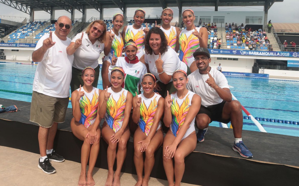 #Barranquilla2018: Tercer oro para México en nado sincronizado