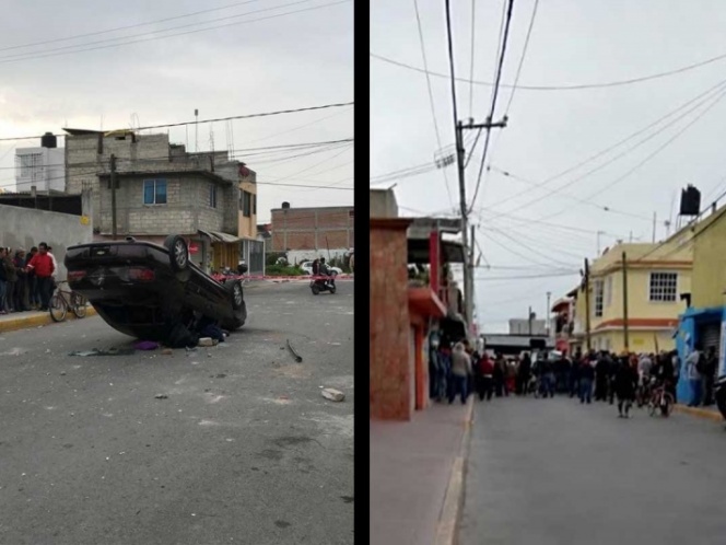 Vecinos de Tultepec se enfrentan con policías durante operativo contra pirotecnia clandestina