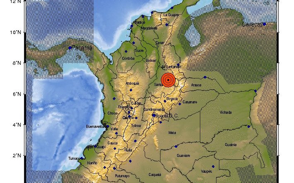 Sismo de 5.8 sacude a Colombia
