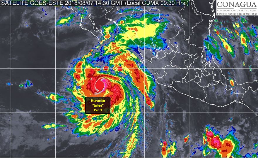 Huracán ‘John’ alcanza la categoría 2 y se ‘traga’ a tormenta tropical ‘Ileana ‘