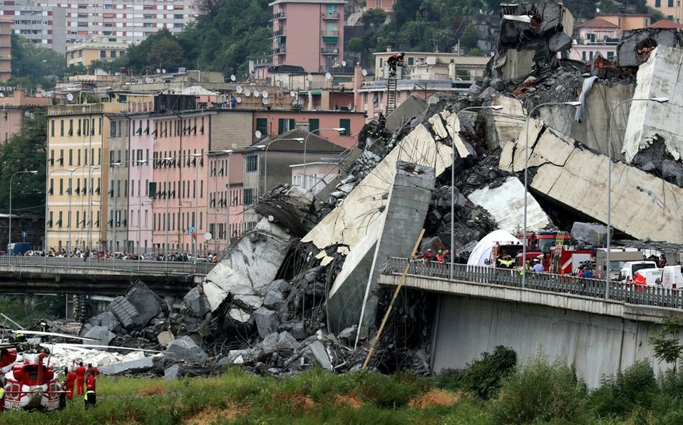 Colapsa puente en Génova, Italia; hay al menos 22 muertos