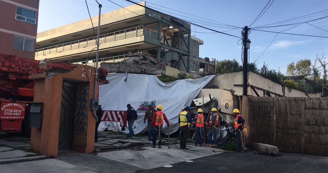 Inicia el retiro de escombros del Colegio Rébsamen