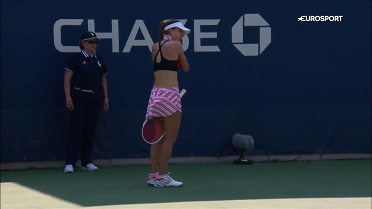 US Open sanciona a la tenista Alizé Cornet por cambiarse su camiseta en la cancha