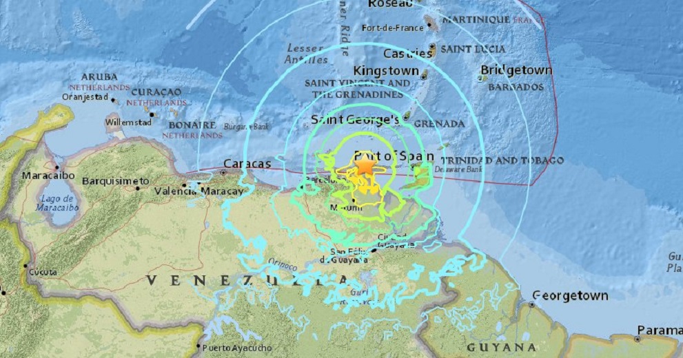 Sacude terremoto de magnitud 7.3 el norte de Venezuela