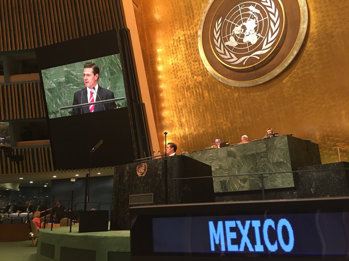 En la ONU, Peña Nieto pide terminar con el tráfico de armas