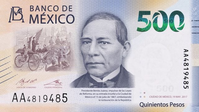 Advierte Banxico sobre la calidad que tienen los billetes falsos de 500