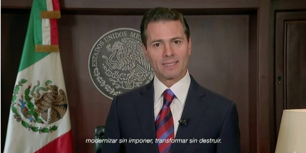 Transformé sin destruir, dice Peña Nieto en video de despedida